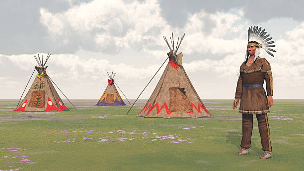 istock Plains Indian and Indian Camp 493687272