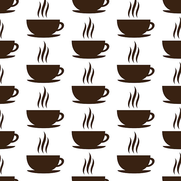 bezszwowe z cup - coffee aromatherapy black black coffee stock illustrations