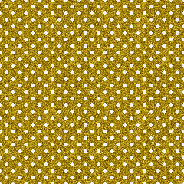 Seamless gold glitter paper with white dots