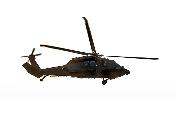 istock Military Helicopter Isolated on White 493691110