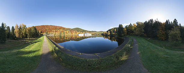 istock Panoramic autumn landscape in the Harz Mountains 493692418