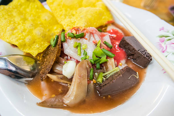 istock Yen Ta Fo, Thai style seafood noodle soup 493693308