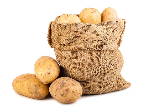 istock Sack of ripe potatoes 493694980