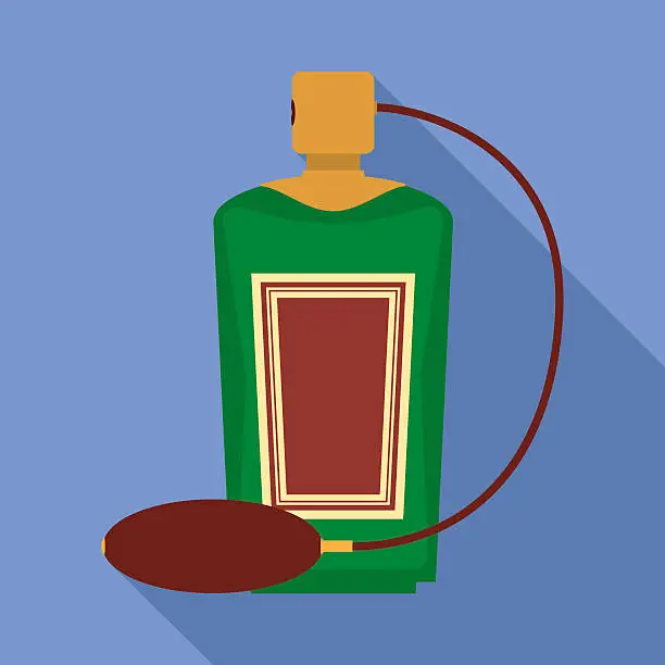 Vector illustration of Vintage Perfume Bottle with Atomizer