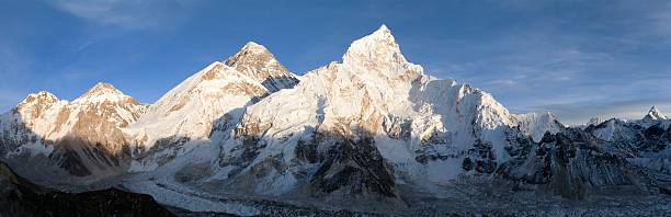 istock Evening panoramic view of Mount Everest from Kala Patthar 493695314