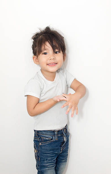 istock cute girl show funny face 493695530