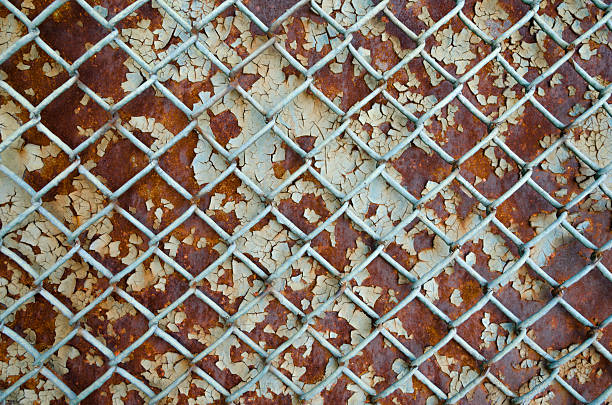 istock Background of rusty metal mesh 493695814