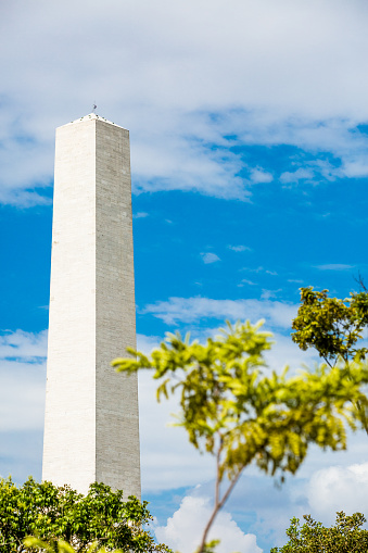Sao Paulo, Brazil - April 19, 2015: Obelisk of Sao Paulo is a monument in Ibirapuera Park in the city of Sao Paulo, Brazil.