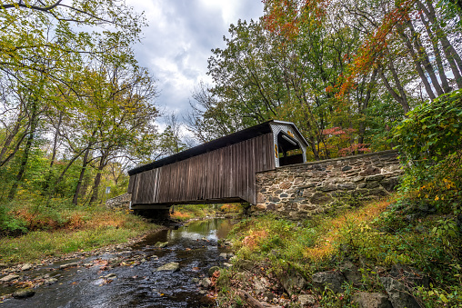 Some of the Covered Bridges of Ashtabula County, Ohio during peak fall season.