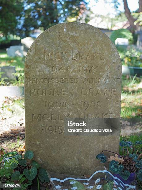 Nick Drake Tomb In Tanworth In Arden Stock Photo - Download Image Now - 2015, Architecture, Arts Culture and Entertainment