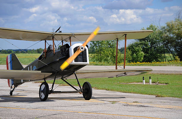 istock Vintage airplane in sunny day 493705539