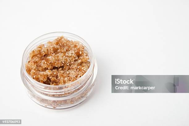 Homemade Ginger Lip Scrub On White Surface Stock Photo - Download Image Now - Lip Scrub, Exfoliation, Beauty Product