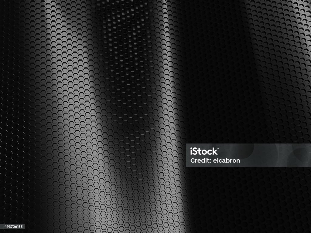 Black background Elegant metallic background with hexagon grid. Abstract Stock Photo