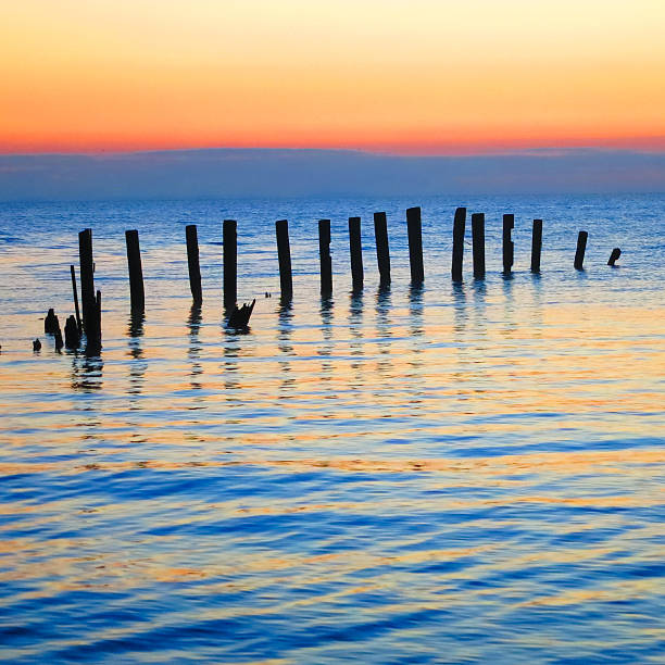 Beautiful Chesapeake Bay Sunrise stock photo