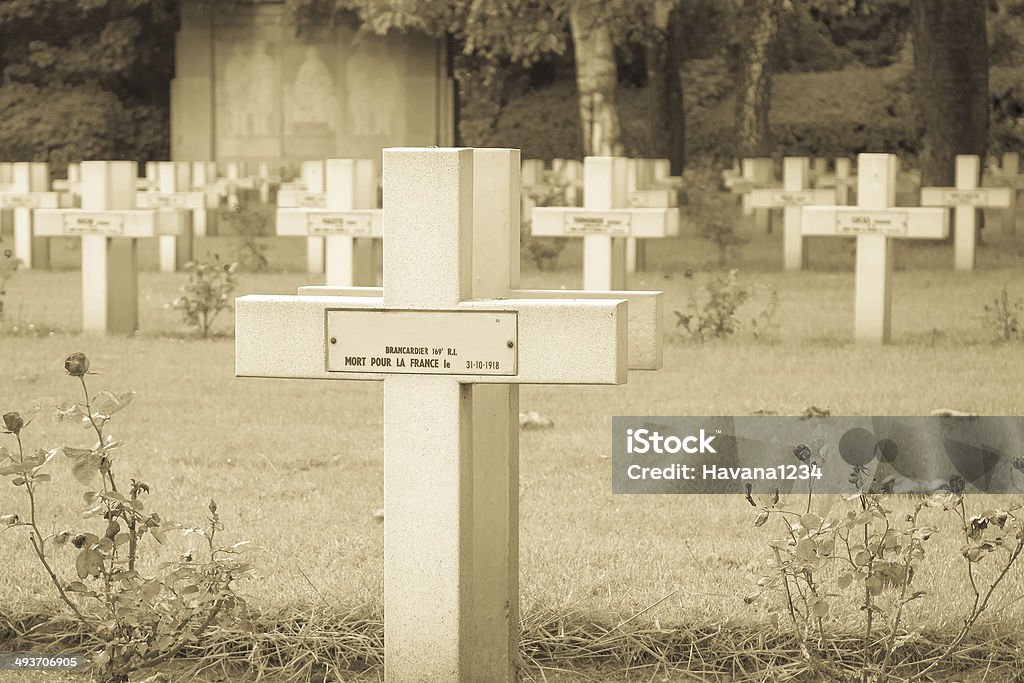 French cemetery from the First World War in Flanders belgium. ANZAC Day Stock Photo