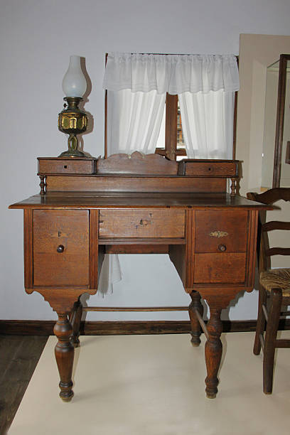 istock Old wooden desk 493708267