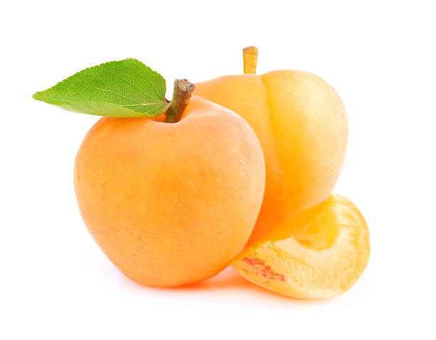 istock Ripe apricot isolated 493708297