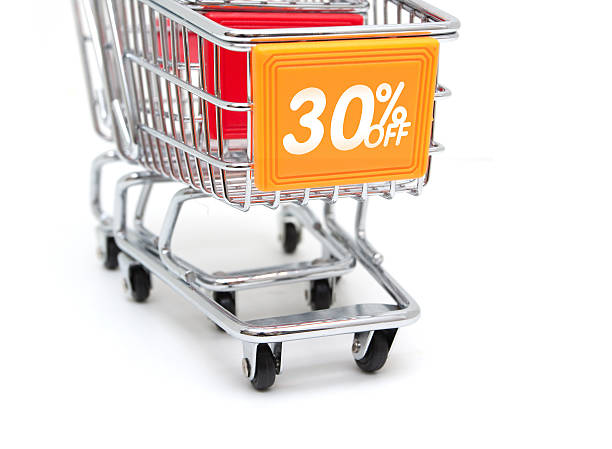 istock Shopping Sale - 30% Discount isolated on white background 493708573