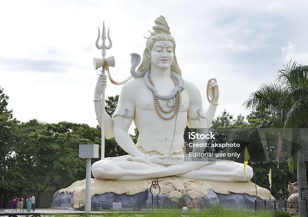 The Lord Shiva statue at Kachnar City JABALPUR, INDIA - AUGUST 07, 2012: The 76 feet tall Lord Shiva statue at Kachnar City, Jabalpur, India. Beauty Stock Photo