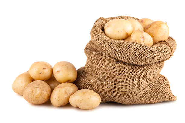istock Sack of ripe potatoes 493711180
