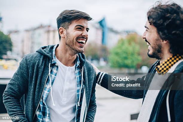 Men Stock Photo - Download Image Now - Discussion, Talking, Friendship