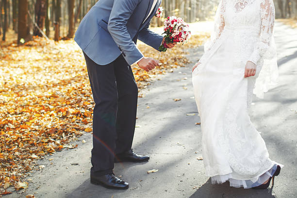 istock Wedding summer couple together posing. 493719170