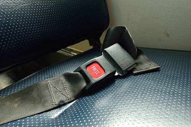 istock Seat belt older. Focus at lock belt . 493724968