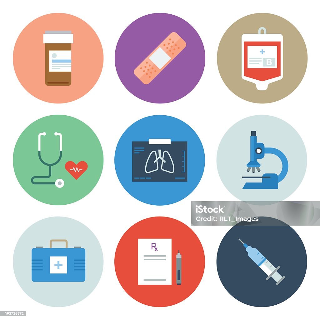 Medical Icons — Circle Series - 免版稅健保和醫療圖庫向量圖形