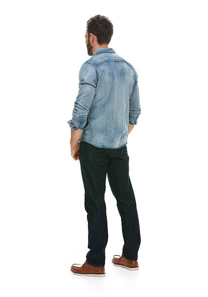 istock Rear view of man looking away 493736580