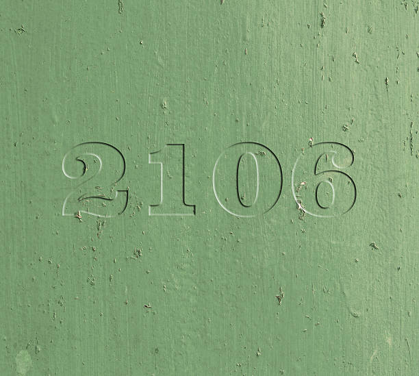 Natural metal background with rust and old paint cracks. New year 2016.