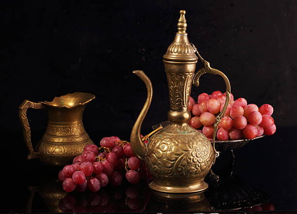istock Still-life in east style with grapes 493738022