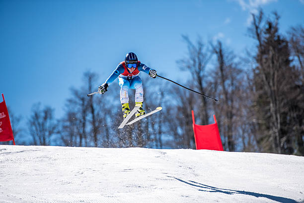 istock Professional Alpine Skier in Mid-Air 493740706