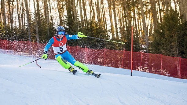 istock Professional Alpine Skier Carving 493741096