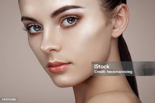Beautiful Woman Face Stock Photo - Download Image Now - Fashion Model, Eyelash, Beauty