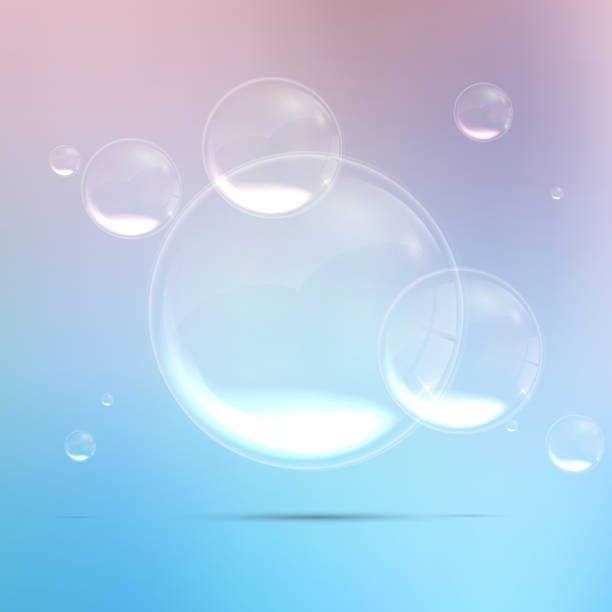 illustrations, cliparts, dessins animés et icônes de fond de bulles de l'eau - water drop bubble bubble wand