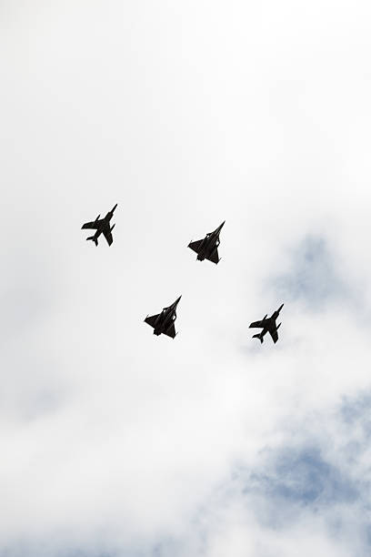 istock Airplanes during Bastille day show 493745628