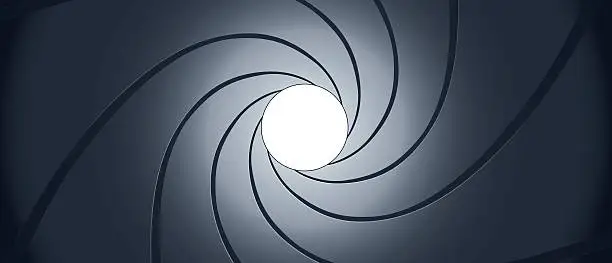 Vector illustration of James Bond Gun Barrel Wide - Illustration