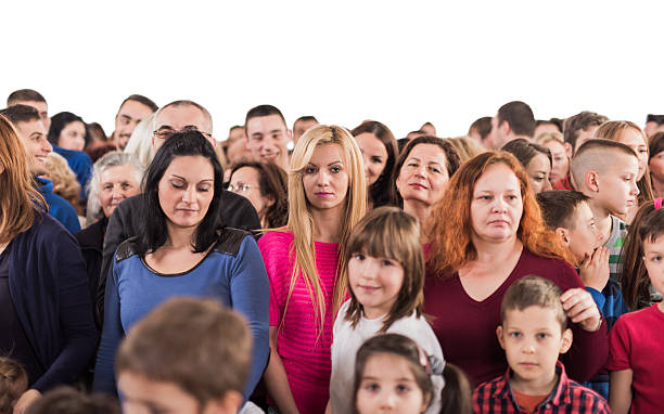istock Crowd of people standing together. 493747670