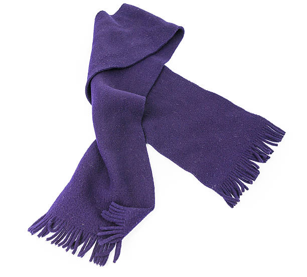 istock Purple Knit scarf isolated 493748230