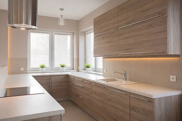 Photo of Bright wooden kitchen