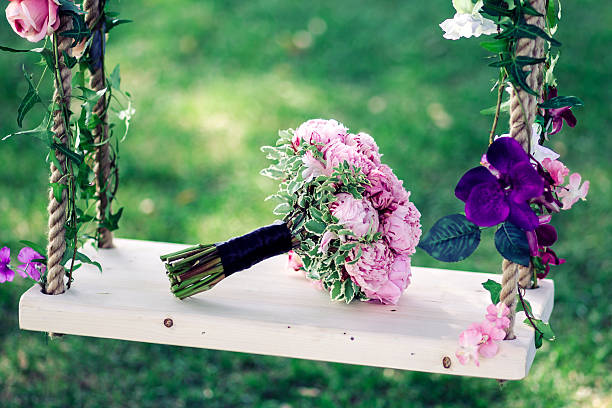 istock Wedding bouquet of peonies 493760892