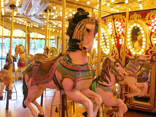 istock Merry-go-round horse ride 493762411