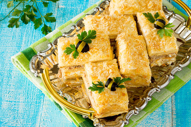 istock Napoleon cake appetizer on a wooden table 493763900