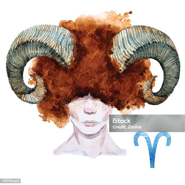 Aries Horoscope Vector Stock Illustration - Download Image Now - Aries, Fortune Telling, Illustration