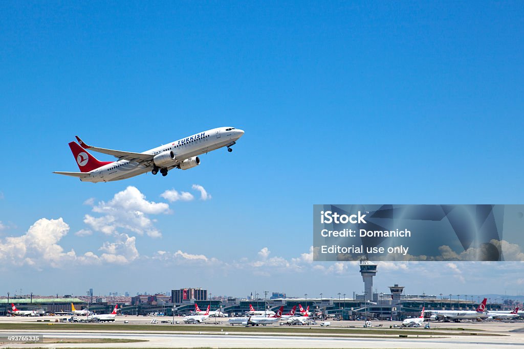 Turkish Airlines Passagierflugzeug Ausziehen - Lizenzfrei Turkish Airlines Stock-Foto