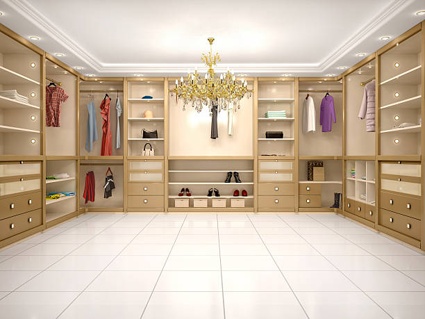 istock 3d illustration of luxury wardrobe in modern style 493765522