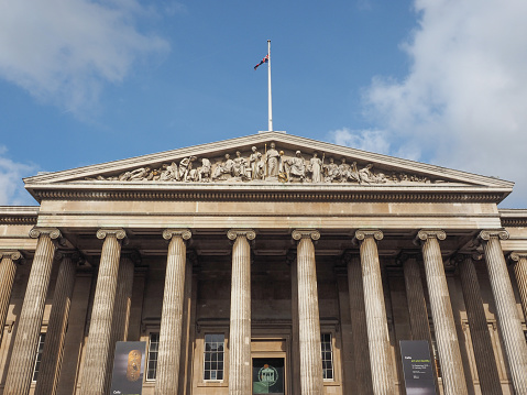 London, UK - September 28, 2015: The British Museum is the largest museum of antiquities in the world and also the most visited by tourists