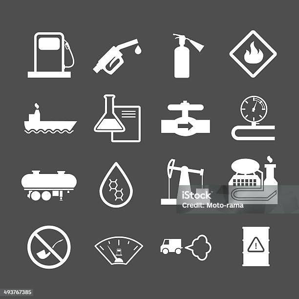 Oil Industry And Petroleum Icons Set Stock Illustration - Download Image Now - Barrel, Business, Business Finance and Industry