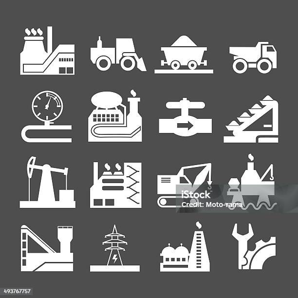 Set Symbole Der Industrie Stock Vektor Art und mehr Bilder von Metallurgie - Metallurgie, Arbeiten, Atomkraftwerk