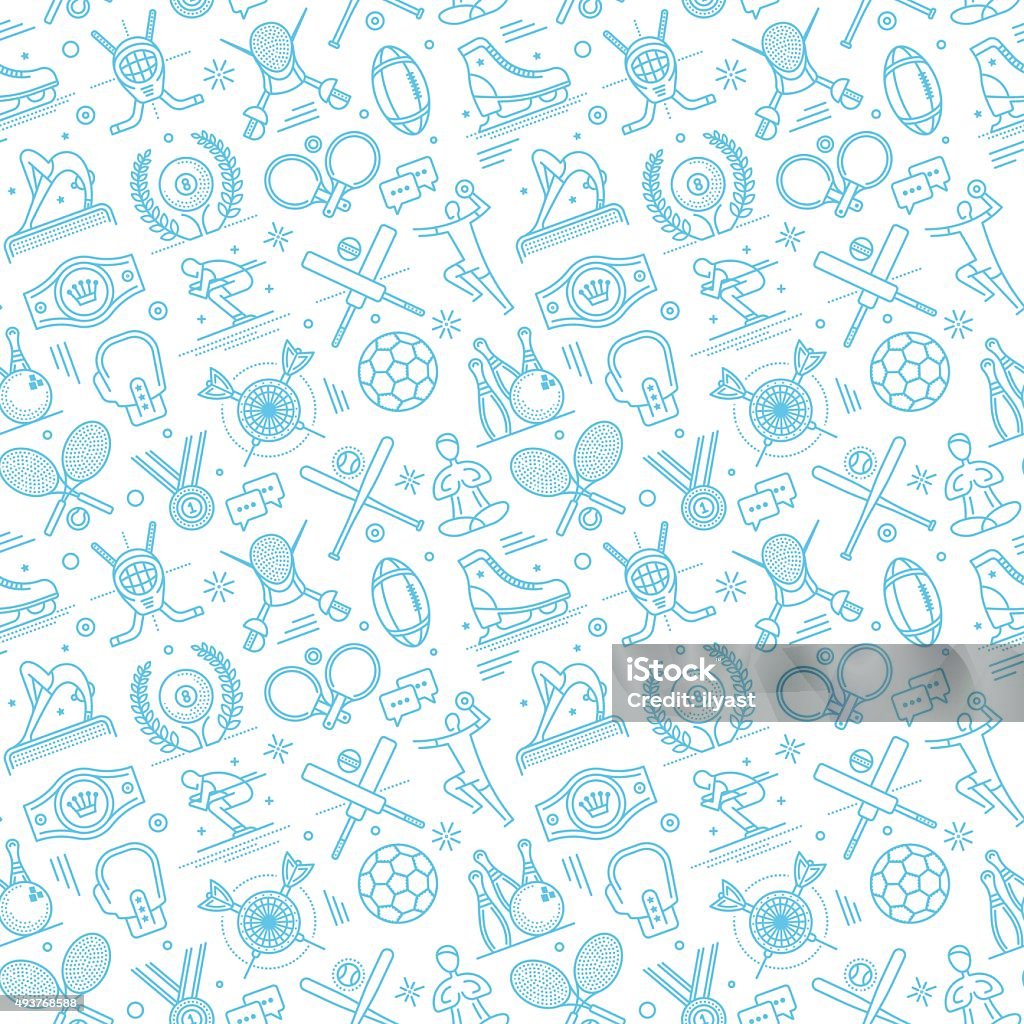 Sports Spring Pattern Seamless Sports Pattern Stock Illustration - Download Image Now - Sport ...